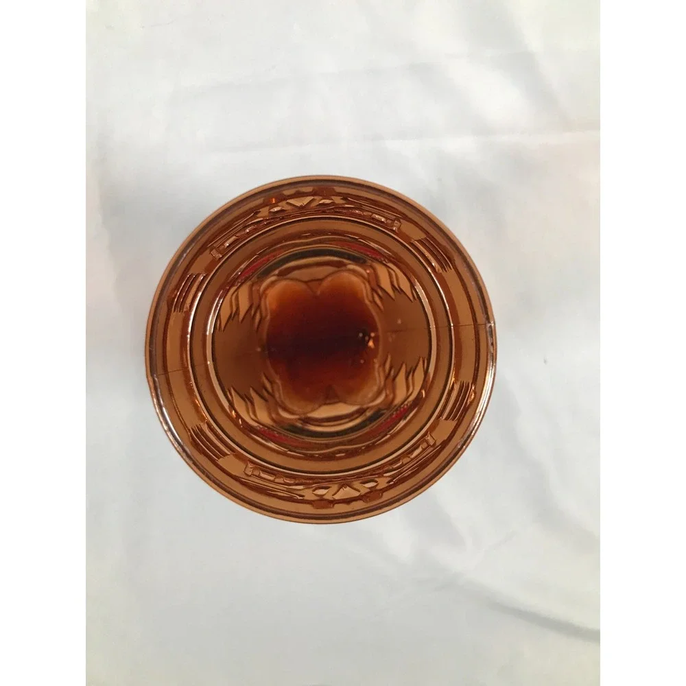 Berk Tiki Souvenir Tumbler Amber Plastic Cup with Bamboo Style Straw 22oz